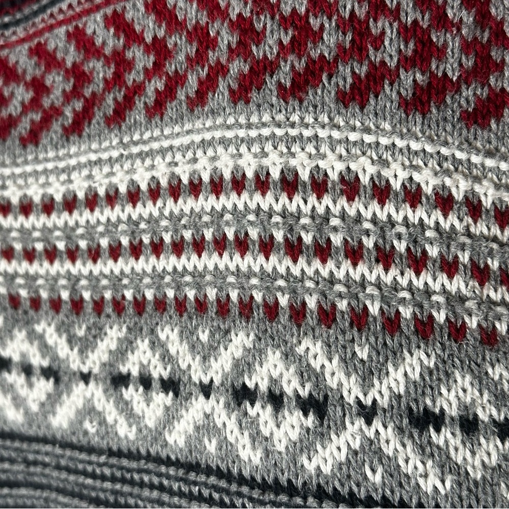 Chaps Men's Fair Isle Three Button Mock Neck Collar Pullover Sweater Size XXL - Picture 3 of 7